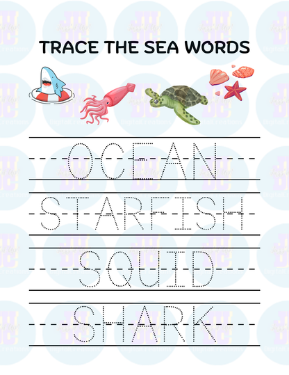 Editable Digital Activity Workbook (Under The Sea)