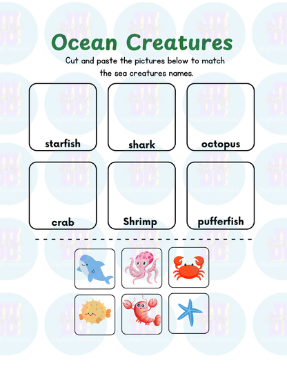 Editable Digital Activity Workbook (Under The Sea)