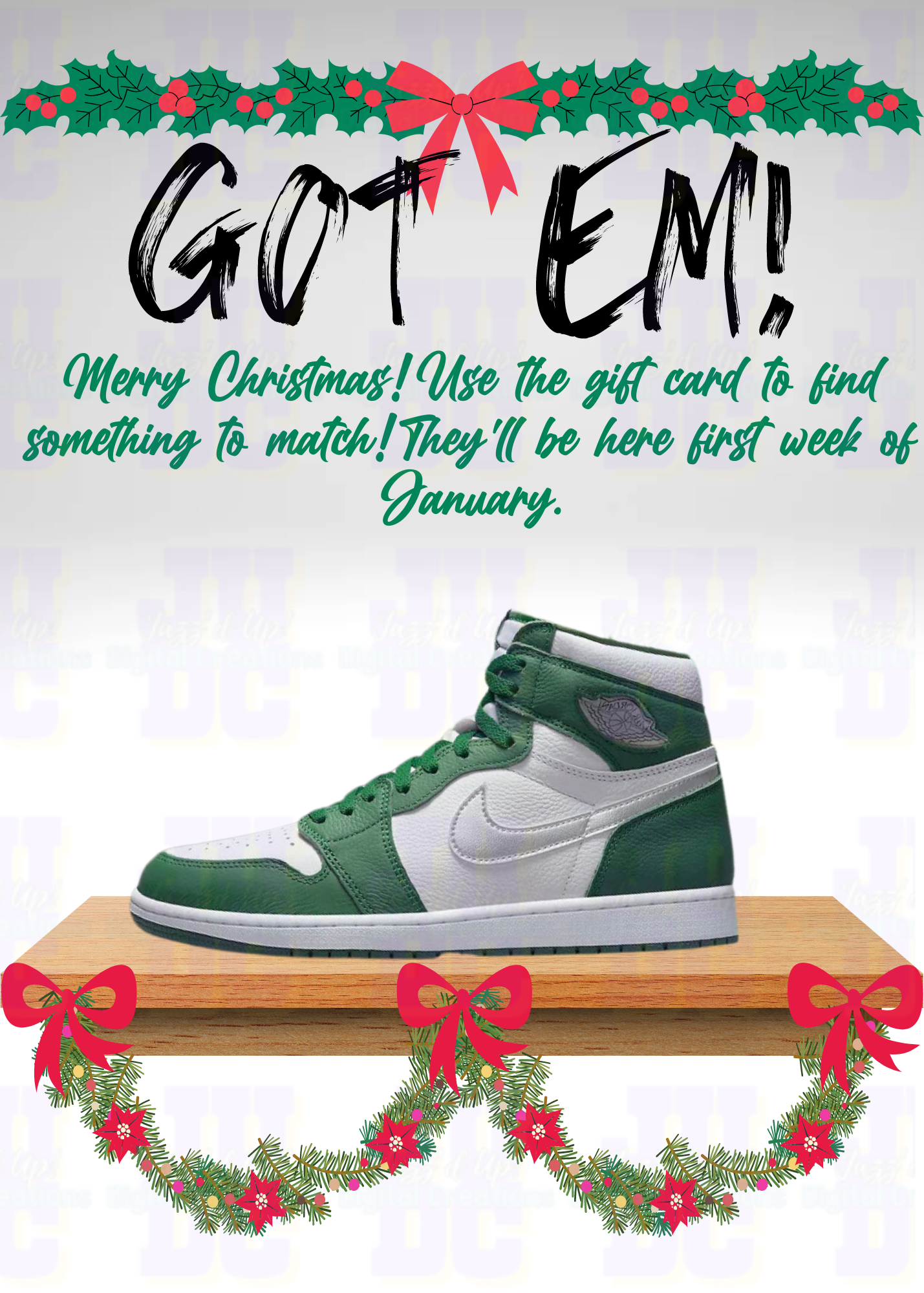 Got EM! Jordan Gift card (Editable)